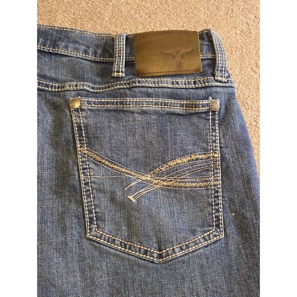 Wrangler 20X Jeans Mens (Altered) 36x29 Style 42 Vintage Boot Whisker Med Wash
